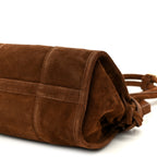 Suede Triangle Medium Bonnie Shoulder Bag Cacao