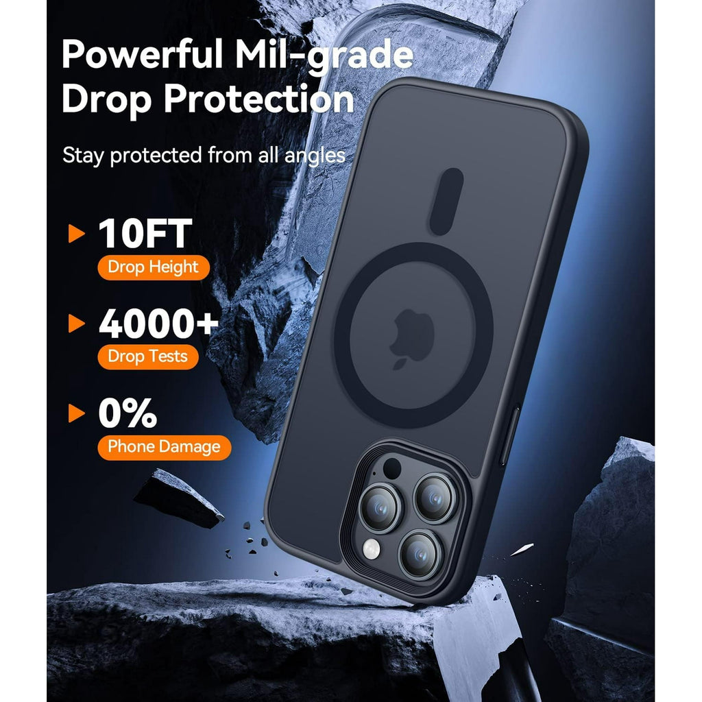 Entronix [Magnetic] Case Compatible with iPhone 12 Pro Max - Translucent Frosted Matte