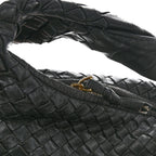 Nappa Intrecciato Large Veneta Hobo Black