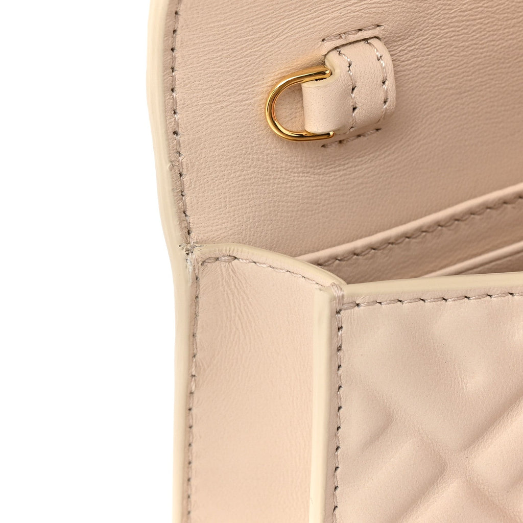 Nappa Matisse FF Embossed Wallet On Chain Baguette Camelia
