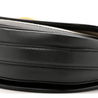 Calfskin Linen Small Travia Crossbody Black