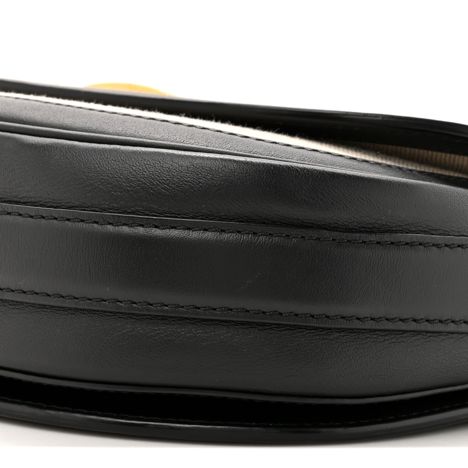 Calfskin Linen Small Travia Crossbody Black