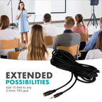 Movo MC20 3.5mm TRS Female to Male Extension Cable - 20ft