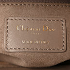 Lambskin Cannage Medium Lady Dior Warm Taupe