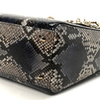 Snakeskin Small Lady Dior Bleu Multicolor