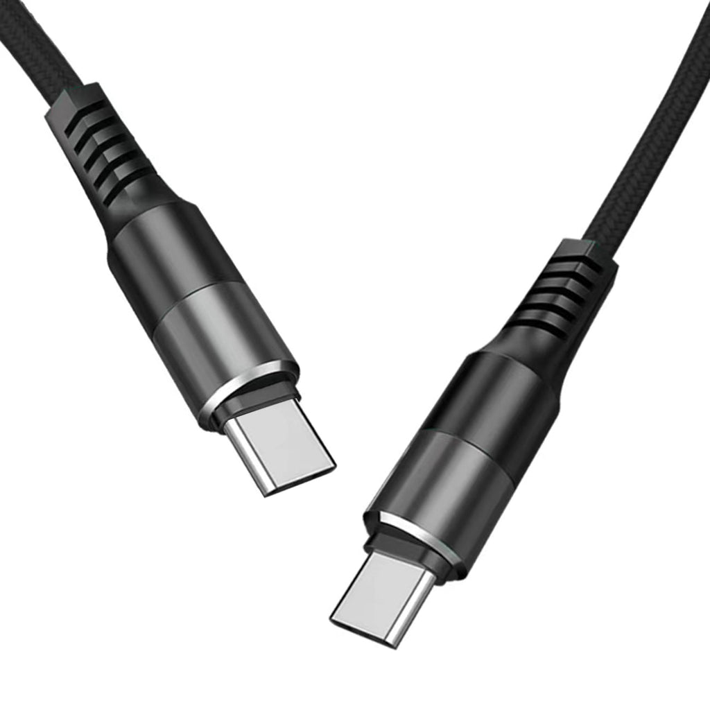 Power Delivery Usb-C To C Fast Charging & Sync Nylon- Braided 5Ft Cable In Black