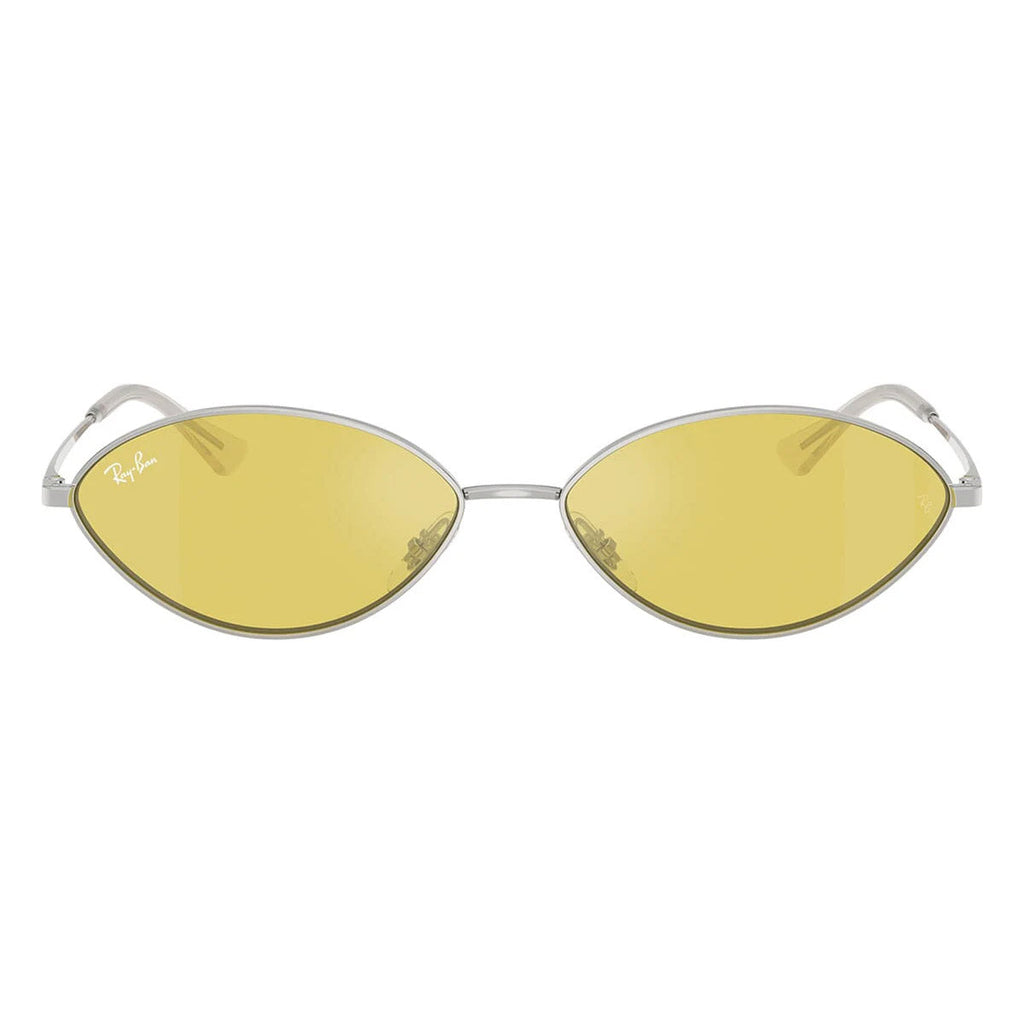 Ray-Ban Kai Bio-Based Silver Gold Mirror Oval Sunglasses RB3757