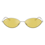 Ray-Ban Kai Bio-Based Silver Gold Mirror Oval Sunglasses RB3757