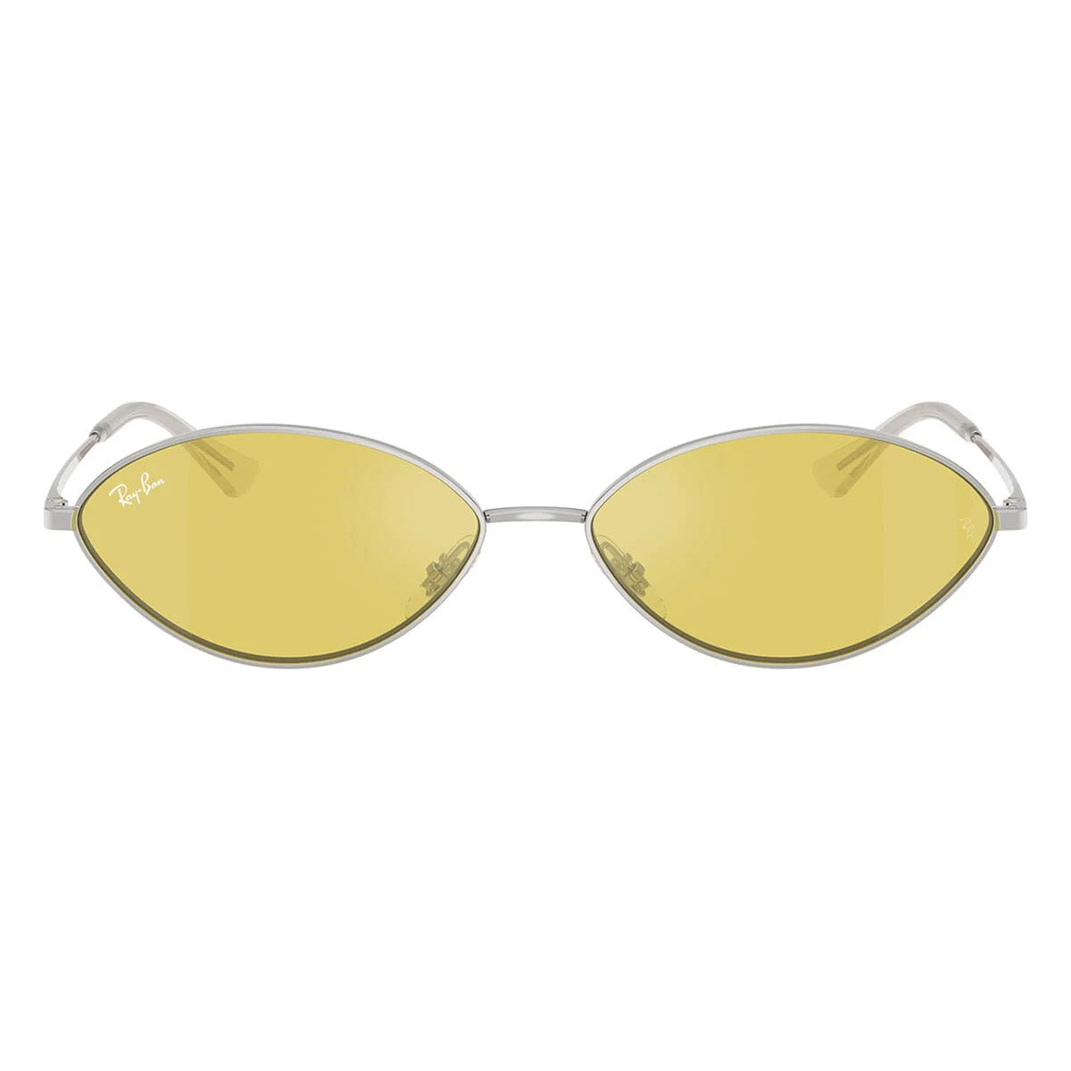 Ray-Ban Kai Bio-Based Silver Gold Mirror Oval Sunglasses RB3757