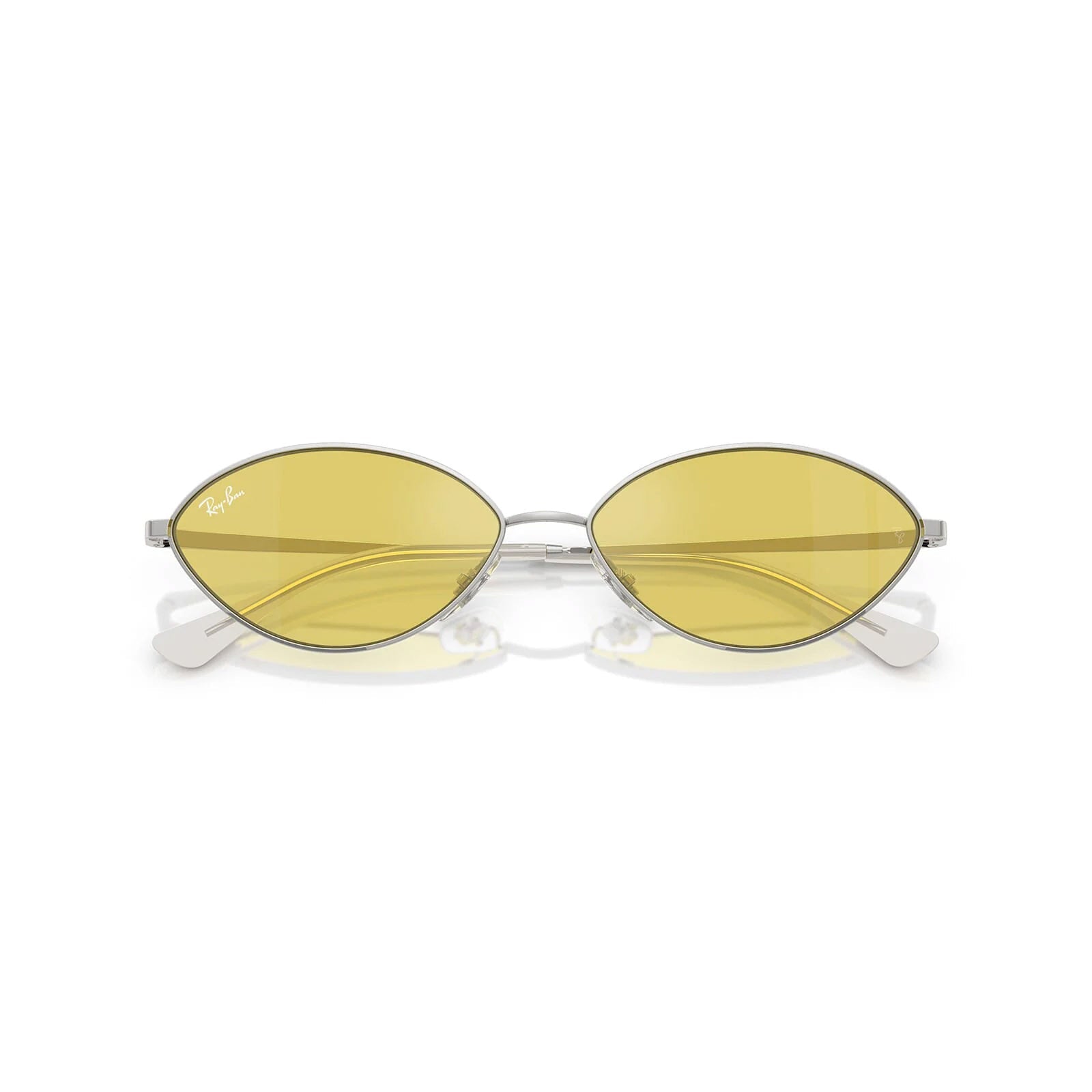 Ray-Ban Kai Bio-Based Silver Gold Mirror Oval Sunglasses RB3757