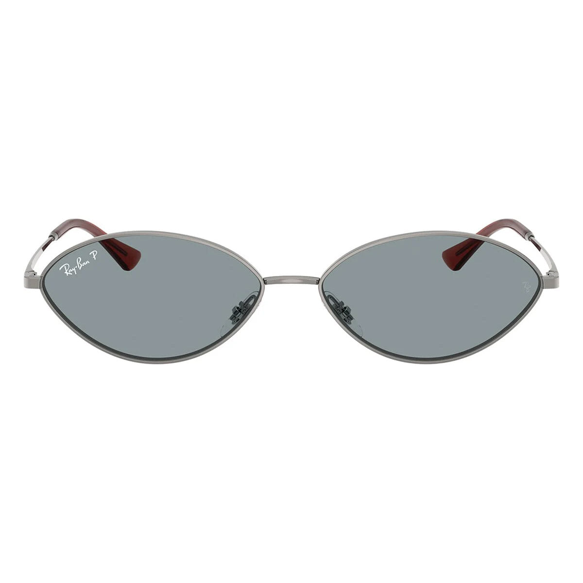 Ray-Ban Kai Bio-Based Grey Blue Polarised Oval Sunglasses RB3757
