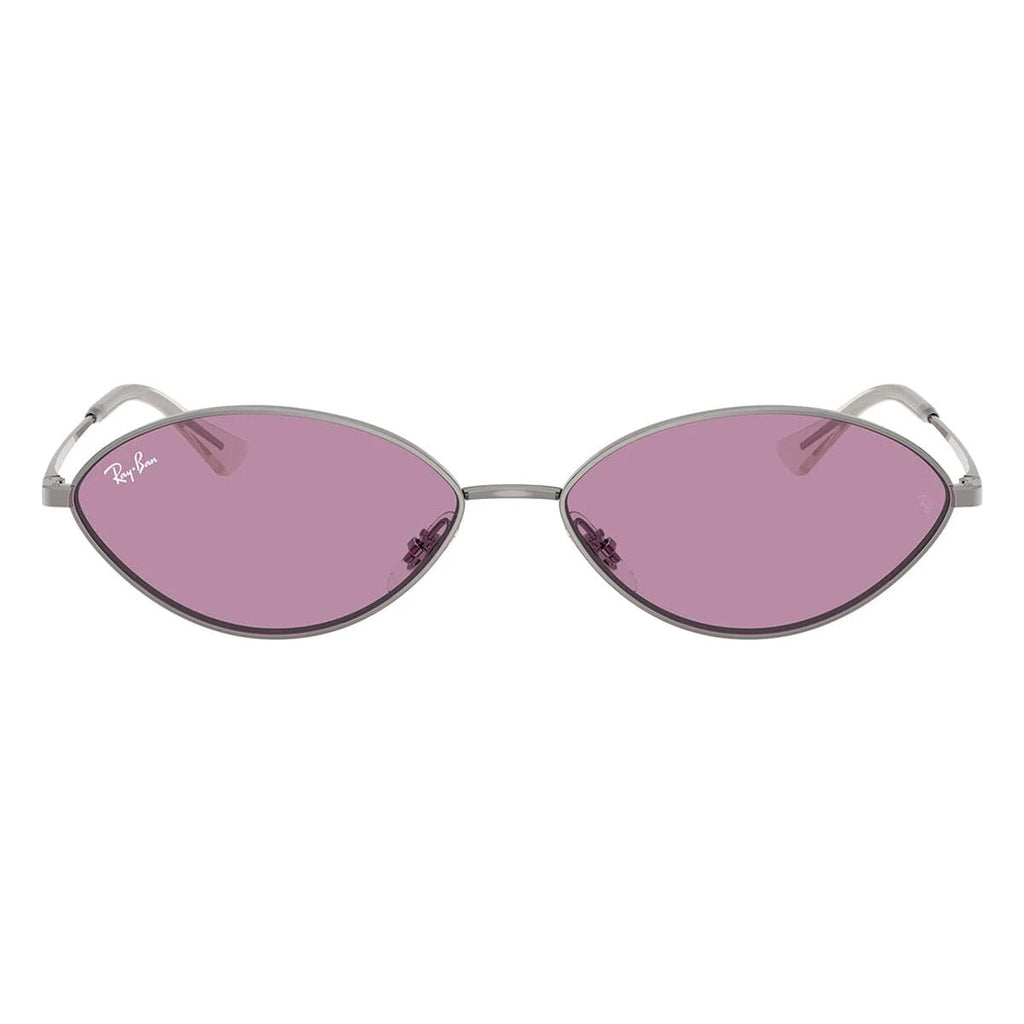 Ray-Ban Kai Bio-Based Gunmetal Violet Oval Sunglasses RB3757