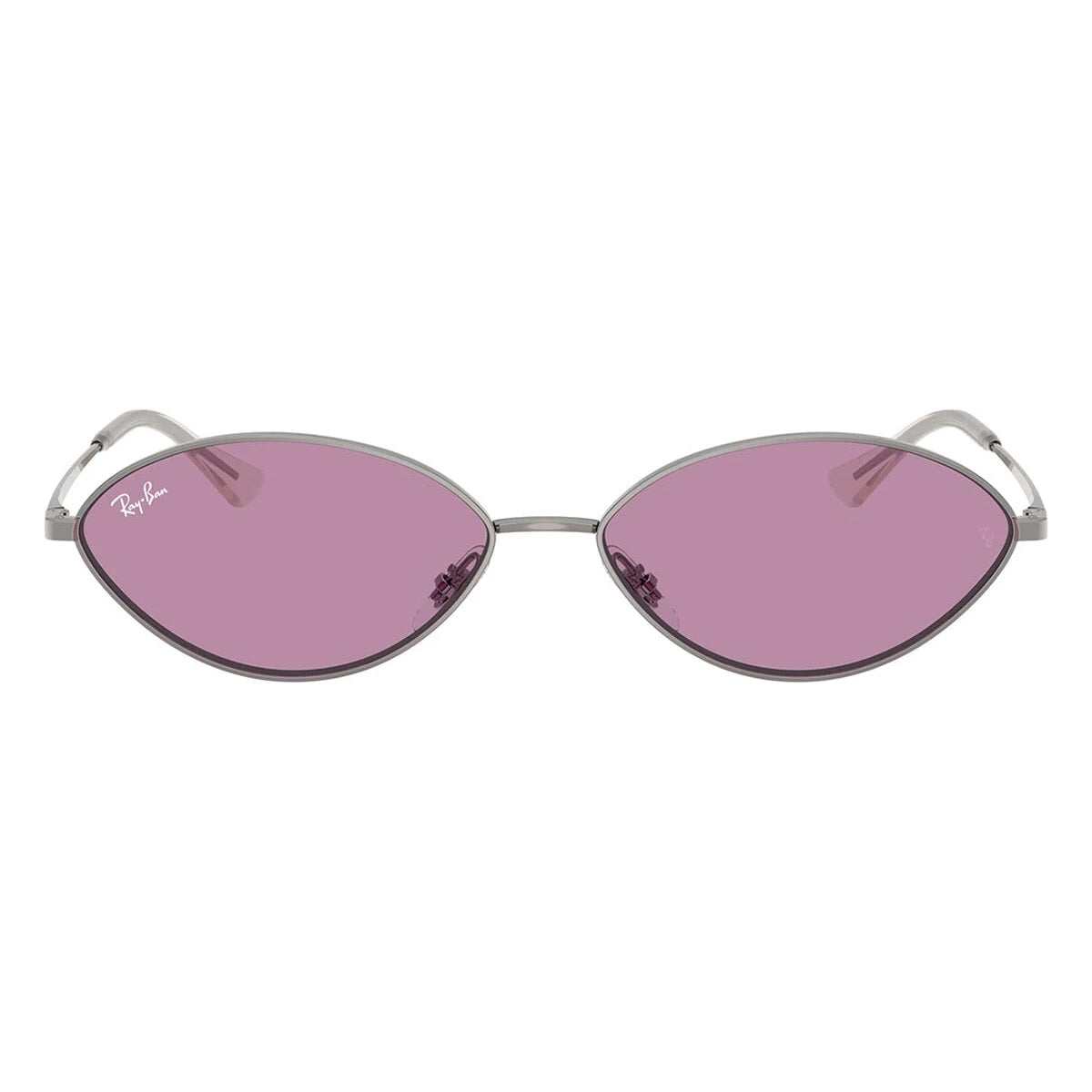 Ray-Ban Kai Bio-Based Gunmetal Violet Oval Sunglasses RB3757