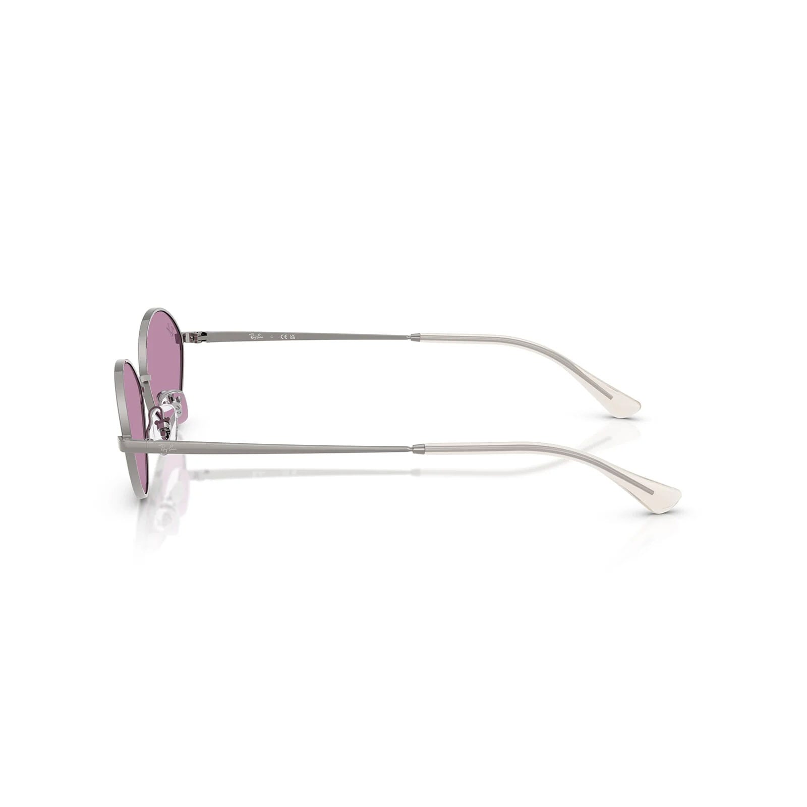 Ray-Ban Kai Bio-Based Gunmetal Violet Oval Sunglasses RB3757