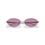 Ray-Ban Kai Bio-Based Gunmetal Violet Oval Sunglasses RB3757
