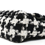 Tweed Quilted Large Chanel 19 Flap Black Ecru White