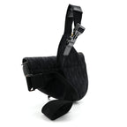 Oblique Mens Saddle Bag Black Blue