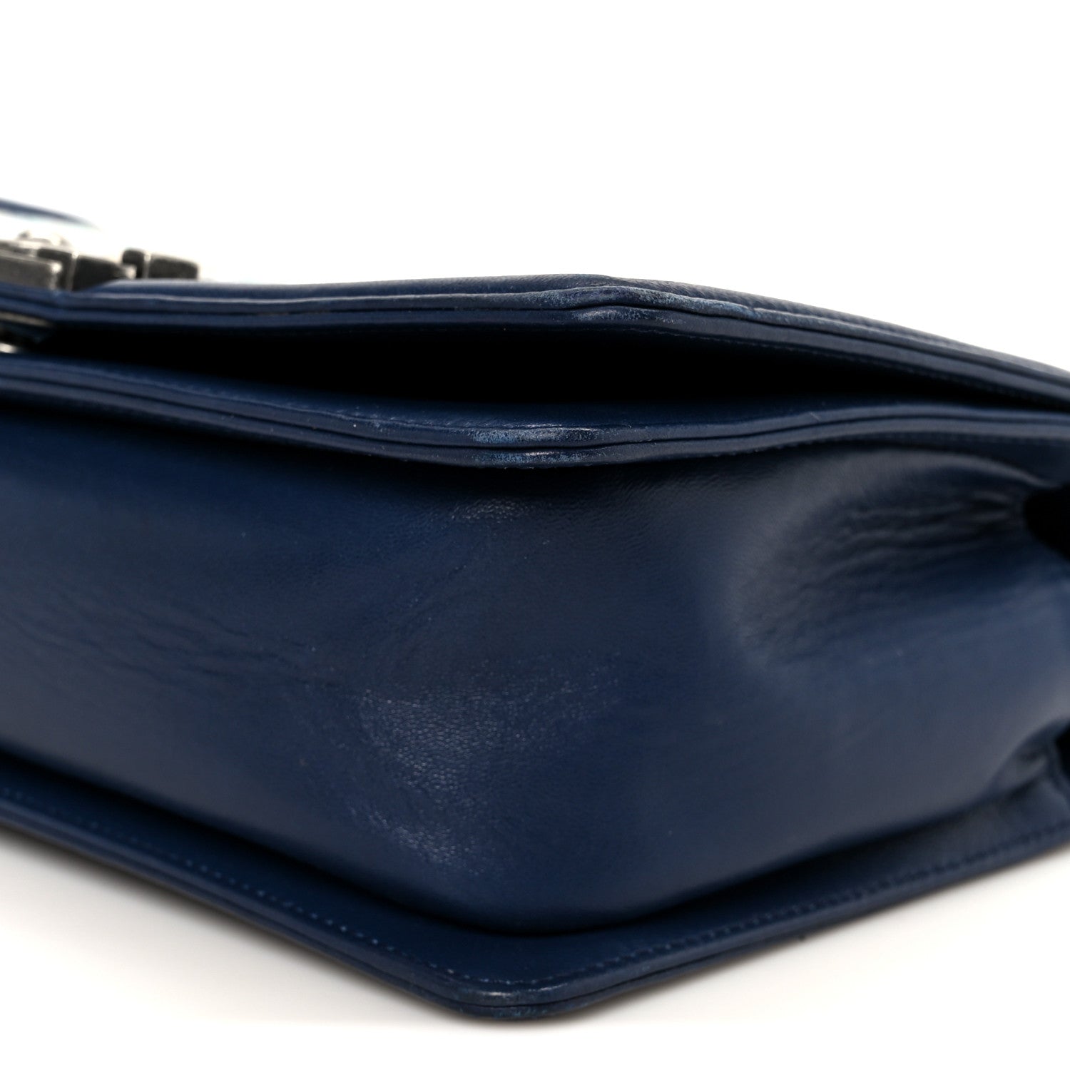 Lambskin Tile Medium Mosaic Boy Flap Navy Multicolor