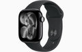 Apple Watch Series 11 GPS 46mm Jet Black Aluminum Case with Black Sport Band