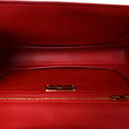 Printed Calfskin Ginny Shoulder Bag Red