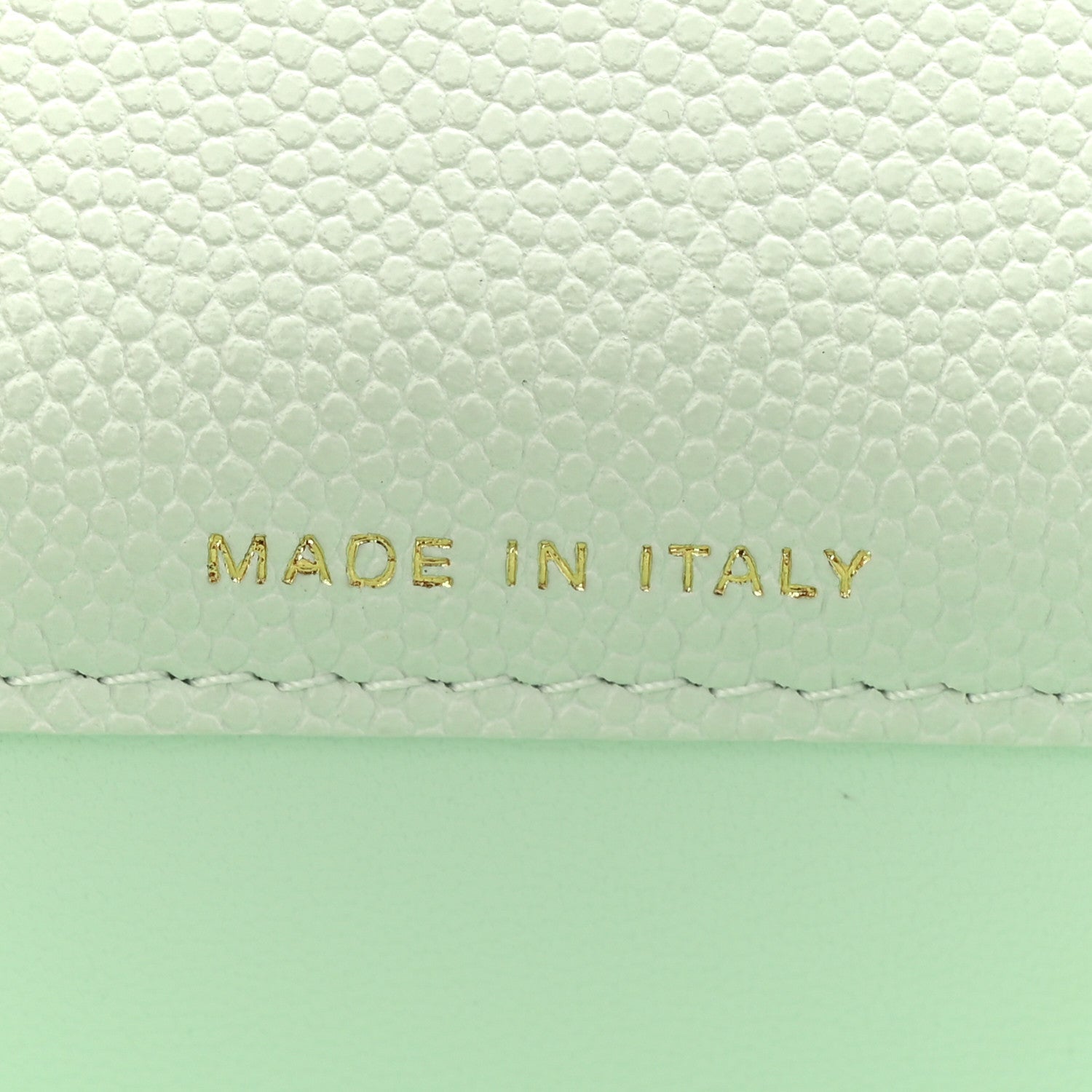 Caviar Quilted Retro Twist Top Handle Clutch Light Green
