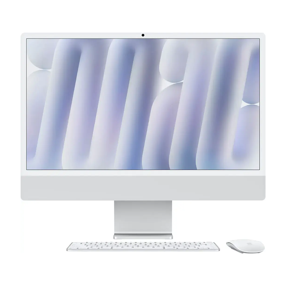 Apple iMac 24" All-in-One M4 Chip 10 Core 16 GB RAM 256 GB SSD Silber MWUU3LL/A