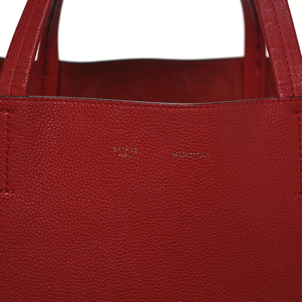Soft Grained Calfskin Medium Belt Cabas Phantom Coquelicot