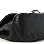 Lambskin Quilted Jumbo Single Flap Black