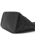 Caviar Quilted Medallion Tote Black