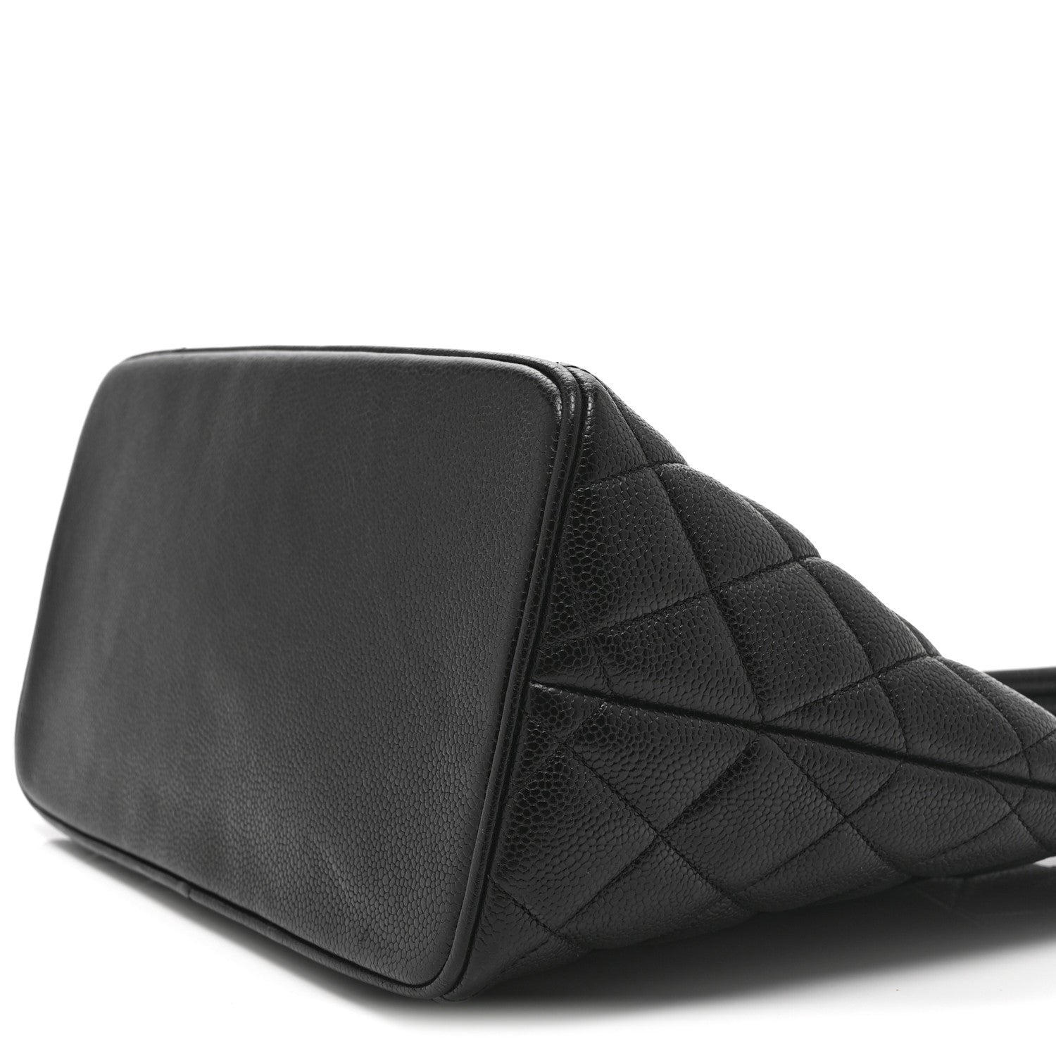 Caviar Quilted Medallion Tote Black