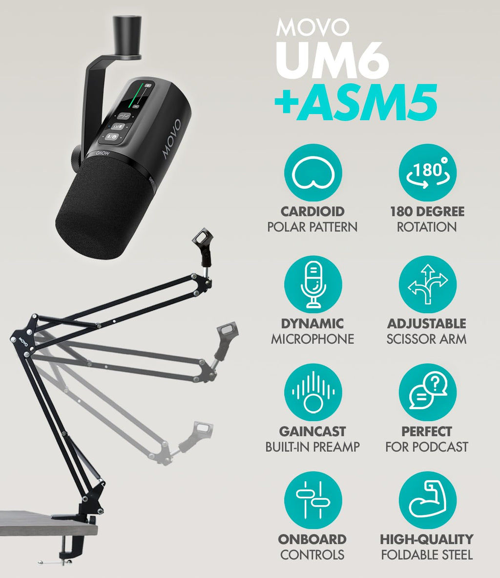 Movo Pro Podcast Equipment Bundle for Smartphones
