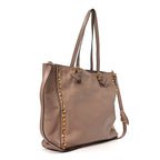 Soft Calf Studded Shopping Tote Cammeo