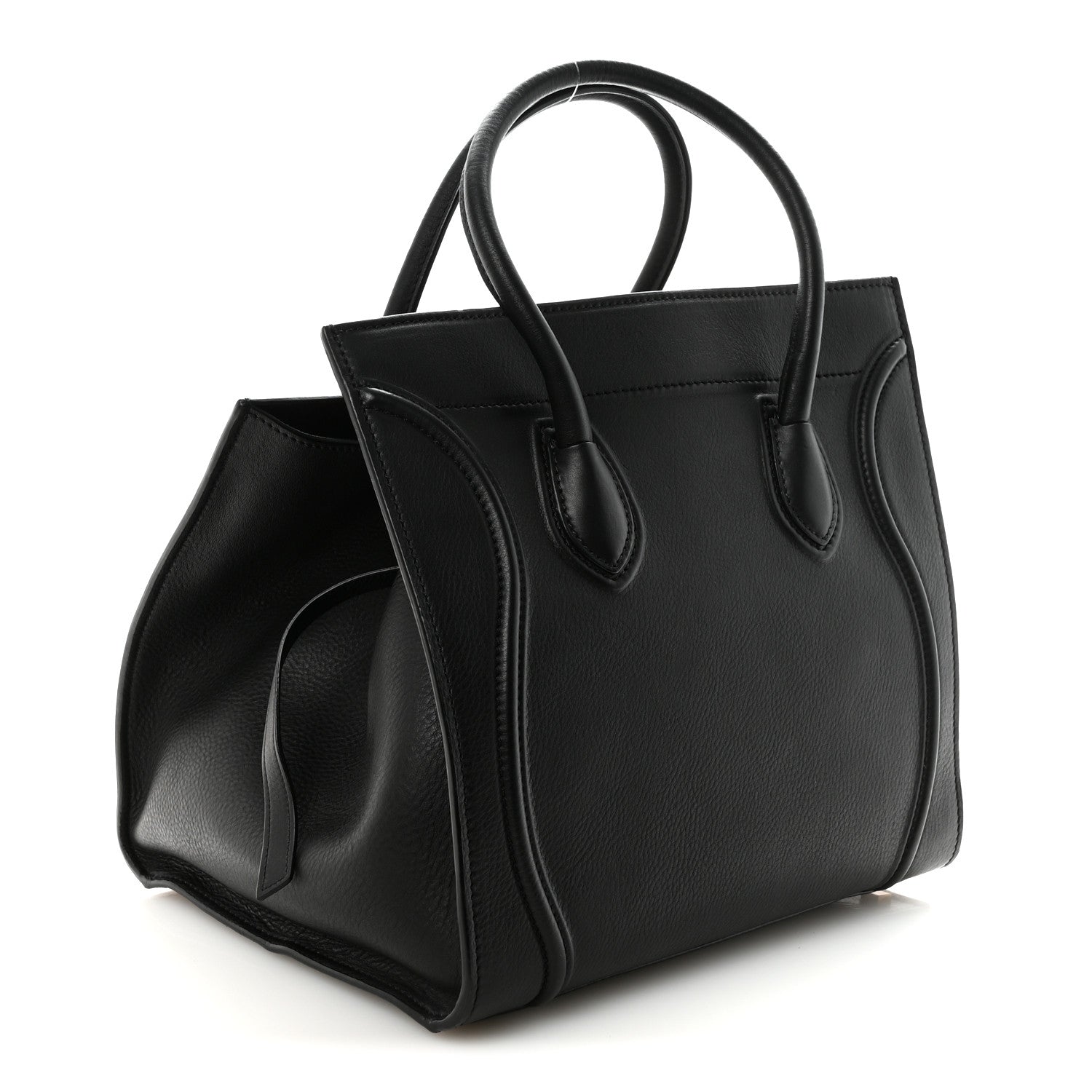 Supple Calfskin Medium Phantom Luggage Black