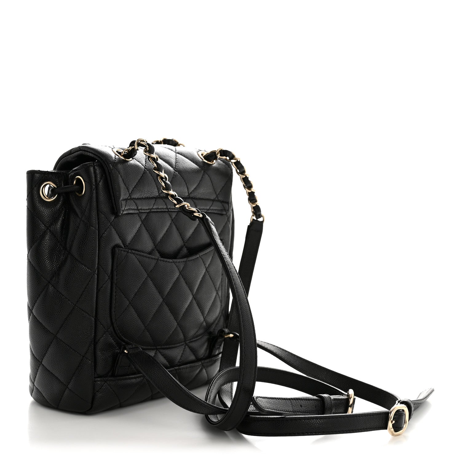 Caviar Quilted Mini Urban Spirit Backpack Black