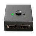 HD IN & HD OUT Bi-directional Switch Adapter 1x2 or 2x1 4K HDTV Splitter Converter Hub Manual Switcher Supports HD 3D 1080P for DVD HDTV Projector Displayer
