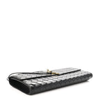 Nappa Intrecciato Long Andiamo Top Handle Clutch Black