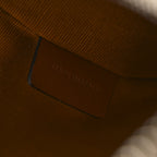Canvas Calfskin Ava Triomphe Shoulder Bag White
