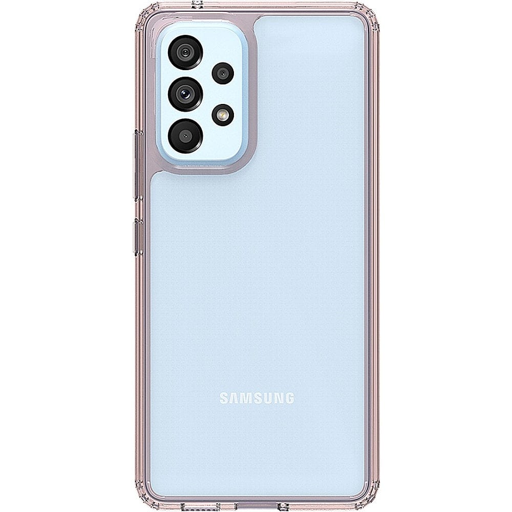 SAHARA - Hybrid-Flex Hard Shell Case for Samsung Galaxy A53 5G - Clear/Rose Gold