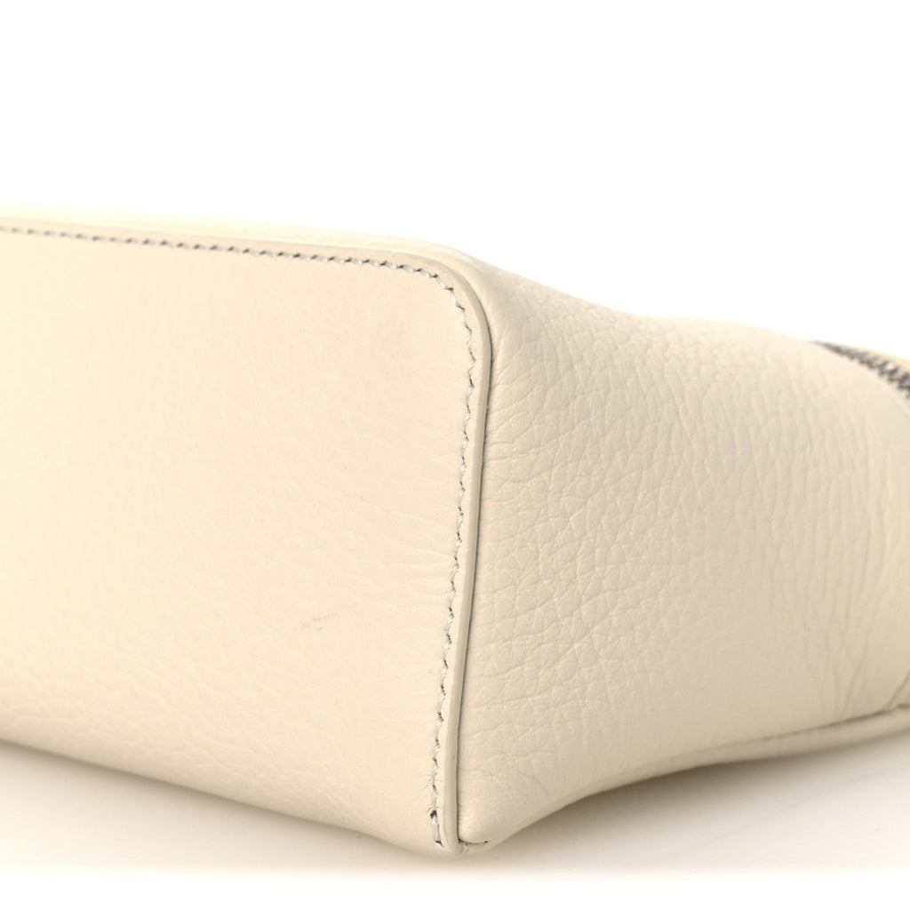 Grained Calfskin L19 Extra Pocket Pouch  Whisper White
