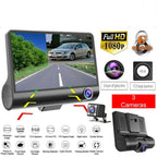 1080P 4" Dual Lens HD Car DVR Rearview Video Dash Cam Recorder Camera G-Sensor