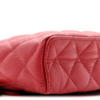 Caviar Quilted Top Handle Slim Vanity With Chain Red