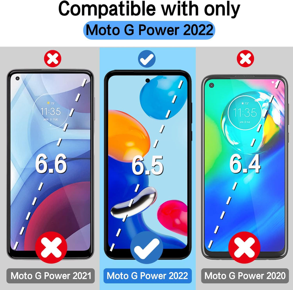 Entronix Clear Screen Protector Compatible with Moto G Power 2022 - 2 Piece Combo