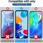 Entronix Clear Screen Protector Compatible with Moto G Power 2022 - 2 Piece Combo