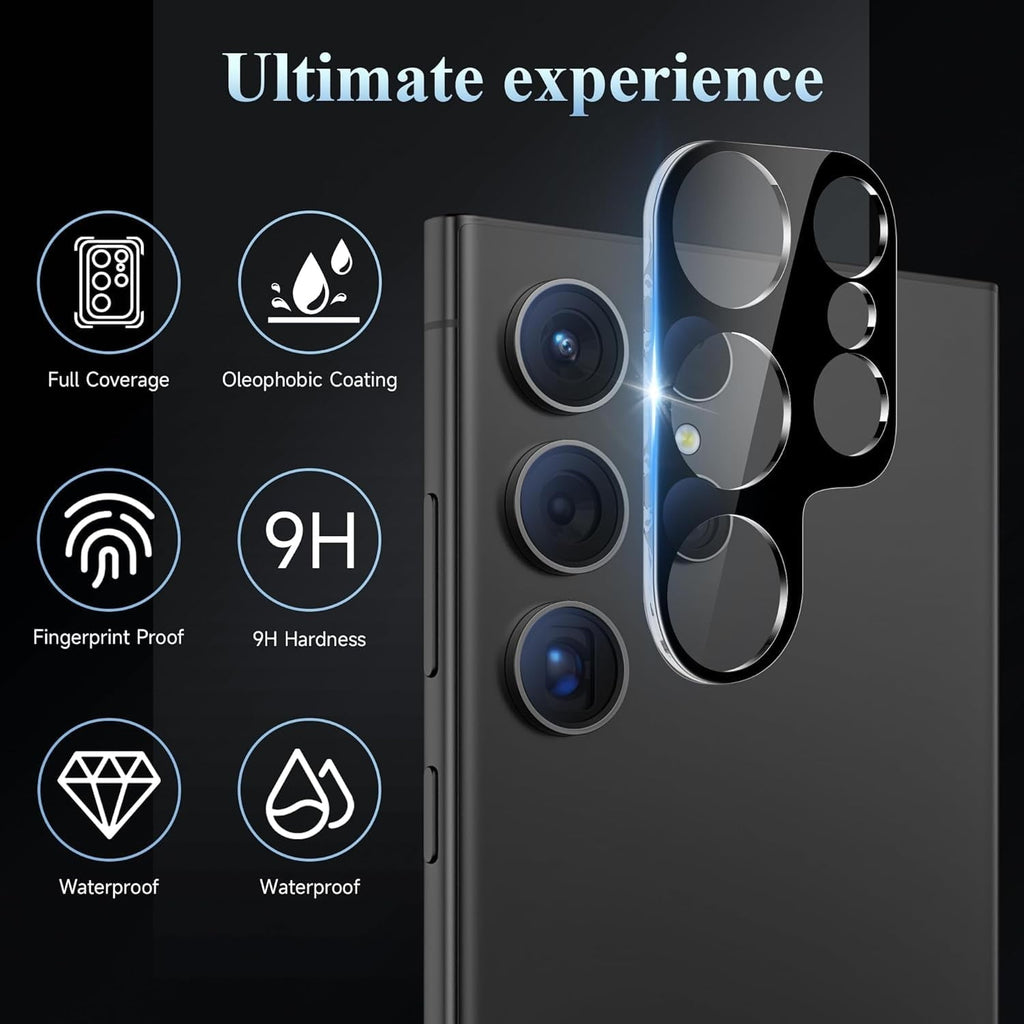 Entronix Clear Camera Lens Protector Compatible with Galaxy S25 Ultra - 2-Piece Combo