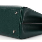 Grainy Calfskin Medium Zumi Top Handle Bag Vintage Green