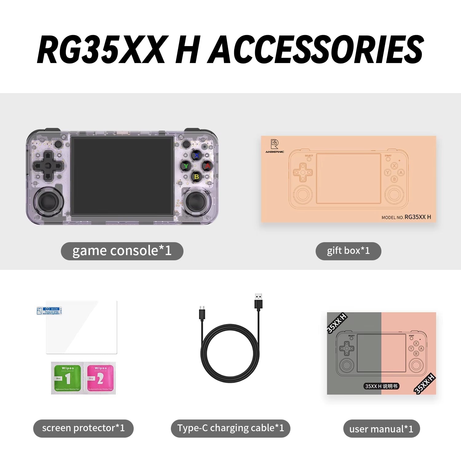 Handheld Game Console with 3.5'' IPS Screen, HDMI Output, and Linux System - Retro Video Game Simulator for Kids