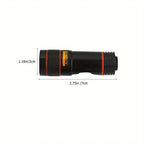 Mobile Phone Attachment Lens, Mobile Zoom Lens, Mobile Camera and Accessories, 8X, 12X, 20X, Smartphone and Tablet Long Focus Telephoto with Clip, Black