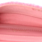 Tweed Quilted Flap Chain Waist Bag Pink