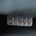 Alligator Crystal Mini Lady Dior Blue