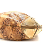 Snakeskin Large Indy Top Handle Hobo Gold